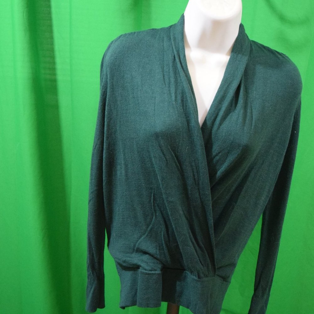 White House Black Market Women's Green Blouse